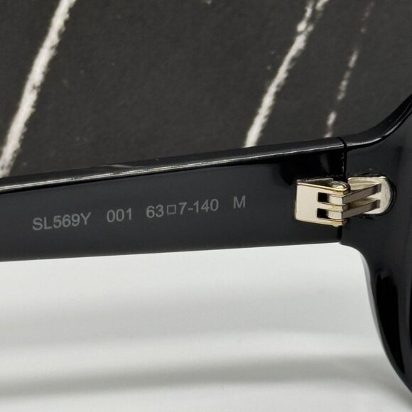NEW SAINT LAURENT SL569Y 001 WOMEN BLACK SUNGLASSES SAINT LAURENT SL 569 - Picture 10 of 12
